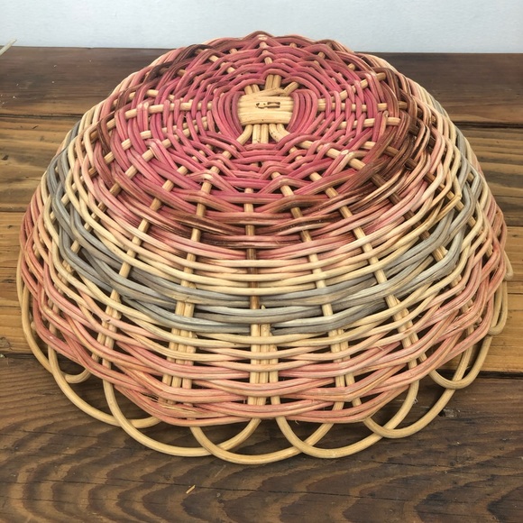 Handmade Hand dyed Boho basket one of a kind Cottagecore - Picture 10 of 15